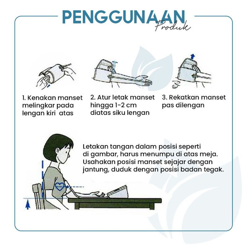 JZIKI Tensimeter Digital Lengan Atas Alat Ukur Tekanan Darah Test Jantung