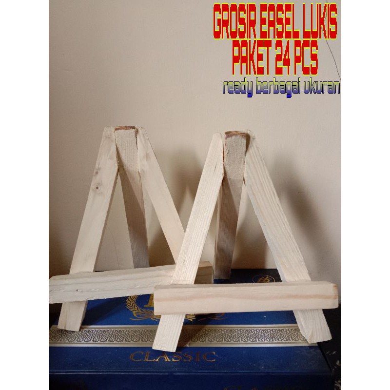 

PAKET 24 PCS WOODEN EASEL BERBAGAI UKURAN