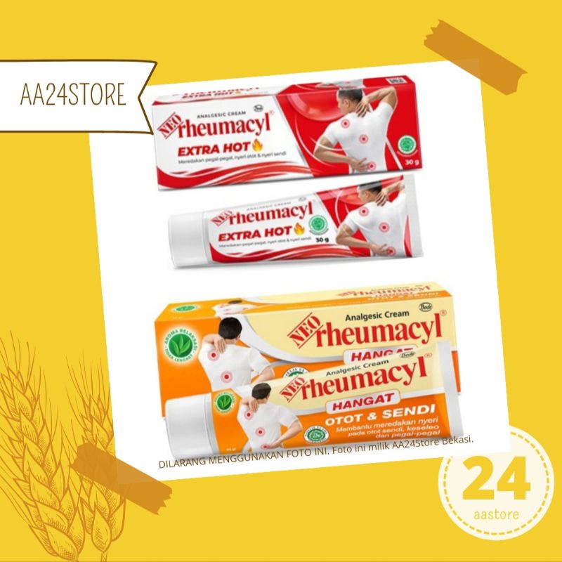 Neo Rheumacyl Analgesic Cream 30 gr / extra hot & hangat / hot & cream otot dan sendi