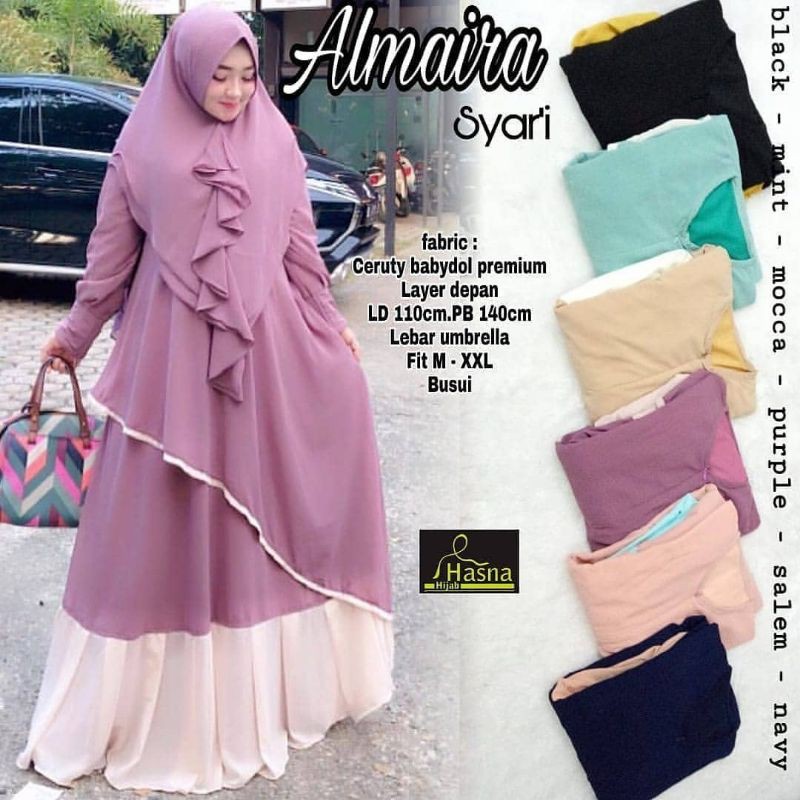 PROMO !!! BISA COD/ALMAIRA SYARI / baju muslim 2021/ dress cantik / gamis murah