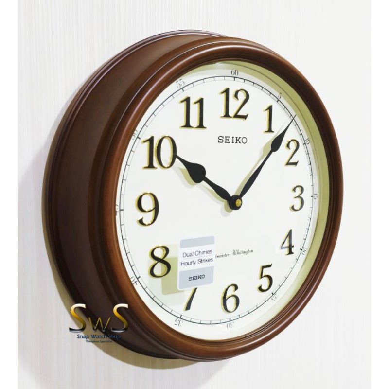 Jam Dinding SEIKO QXD214 Original QXD214B Musical Dual Chime