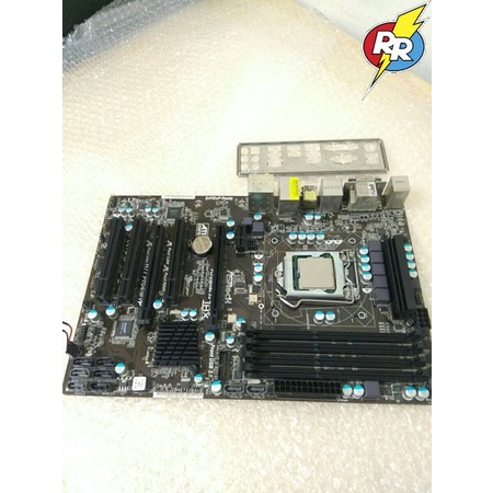 Motherboard Mainbord Mobo PC Gaming Merk ASRock H77 Pro 1155 Paket Prosesor Intel Core i5 2500 4 Slo