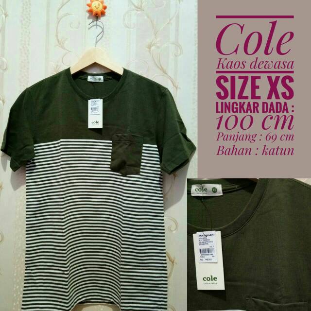 Kaos cole pria / cowok size XS