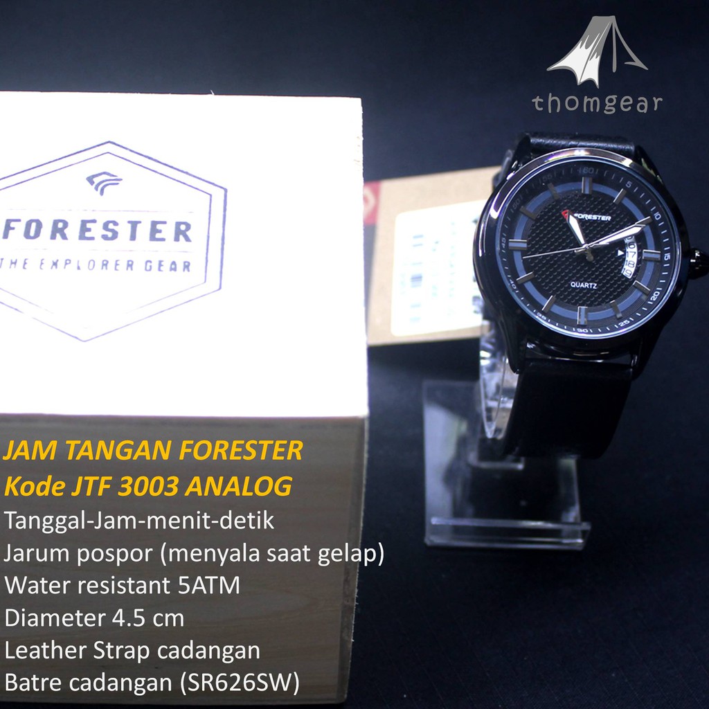 Forester Jtf 3003  Jam Tangan Pria Wanita Origial Forester Analog Adventure Sport Outdoor Waterproof Water Resistant Anti Air Pria Cewek Cowok Original Ori Terbaru 2022 Free Rubber  Strap Cadangan Batre Box Kayu Thomgear Bangakalan Palangkaraya Pare Pare