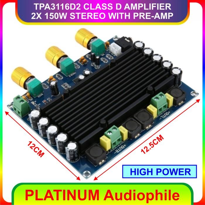 TPA3116 Amplifier Stereo 2X 150W TPA3116D2 Class D Amplifier XH M549