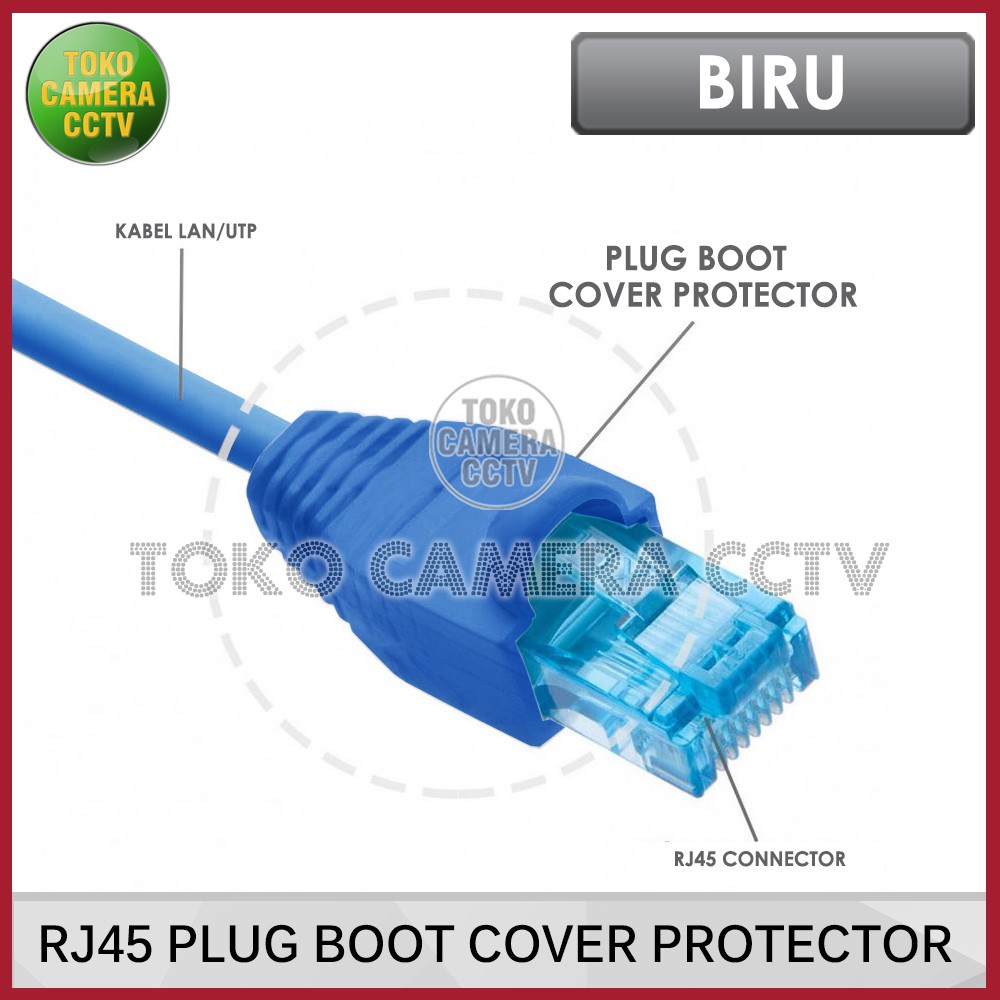 RJ45 PLUG BOOT COVER PROTECTOR CAT 5/CAT6 BIRU