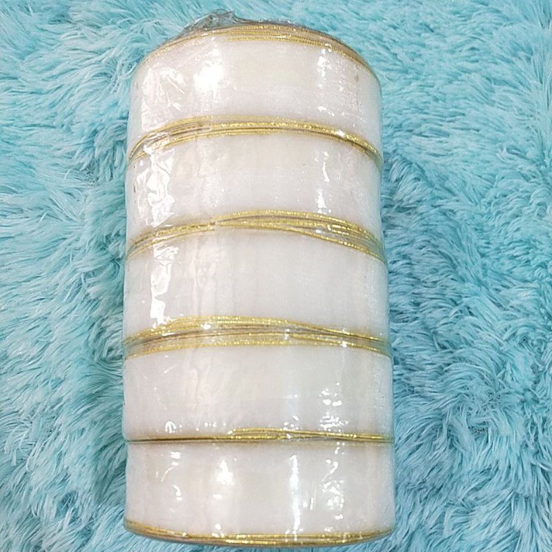 

Pita Organdi 1 inci Putih Krem