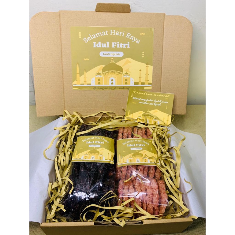 HAMPERS SNACK BOX  / PARCEL IDUL FITRI (RAMADHAN) /  parcel ranginang rengginang mentah murah / hadiah mertua / hadiah lebaran / rengginang / ranginang / rangginang