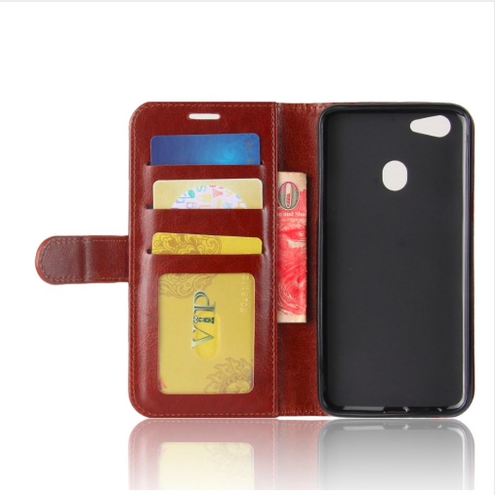 Oppo F5 wallet case leather cover