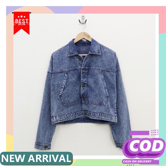 Jaket Wanita Jumbo Ld 130 Bahan Jeans Denim Jacket Lepis Cewek Remaja Dan Perempuan Dewasa Model Sno