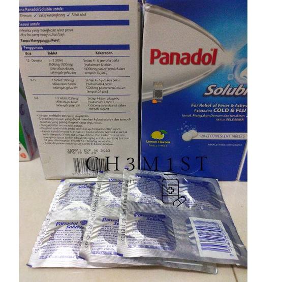 IVGY PANADOL SOLUBLE ORIGINAL 500mg- 4tablets/strip ♣ 75