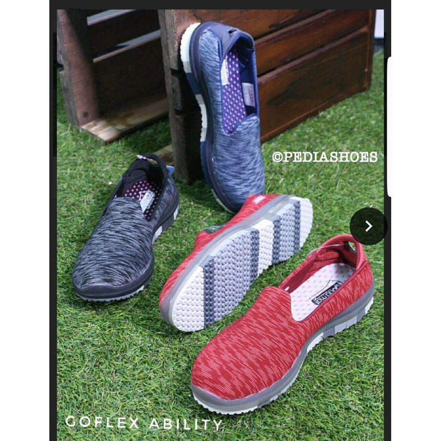 (NEW) Sepatu Wanita Skechers Go Flex Ability Women - Merah- 40