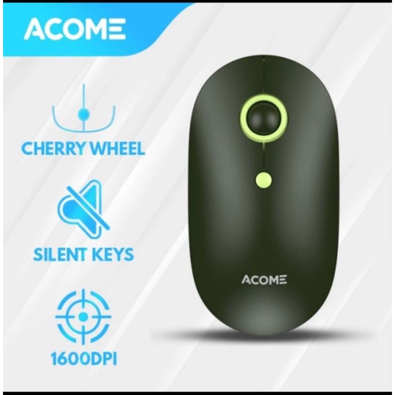 Acome AM300 USB Wireless Silent Mouse Cherry Wheel