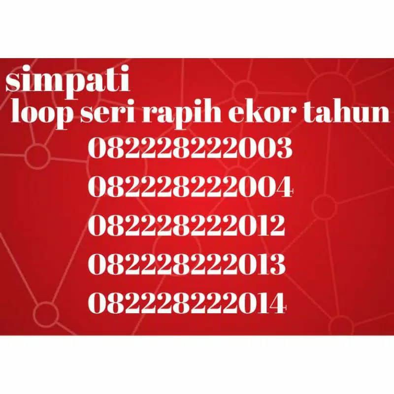 Nomor Cantik Simpati Loop Seri Rapih Ekor Tahun