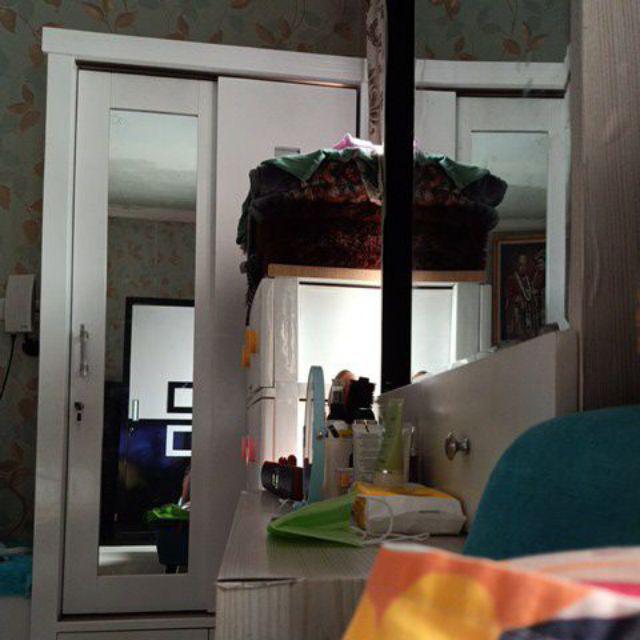 Lemari Pakaian 2 Pintu Sleding Full Duco Paten