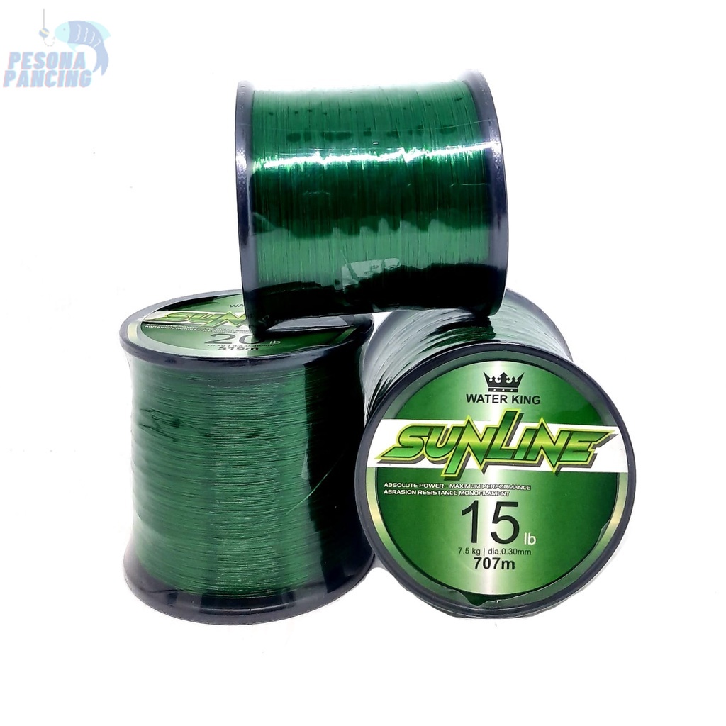 SENAR PANCING  WATER KING SUNLINE  WARNA CLEAR CEPAT TENGGELAM SPOOL 1/8 UKURAN 0.18MM - 0.65MM