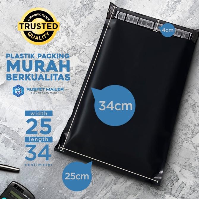 

PLASTIK PACKING AMPLOP POLYMAILER 25 cm X 35 cm ISI 100PCS! MURAH! - Hitam bisa cod
