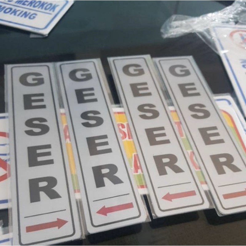 

Sign GESER / Sign Acrylic / Sign label tebal 2 mm