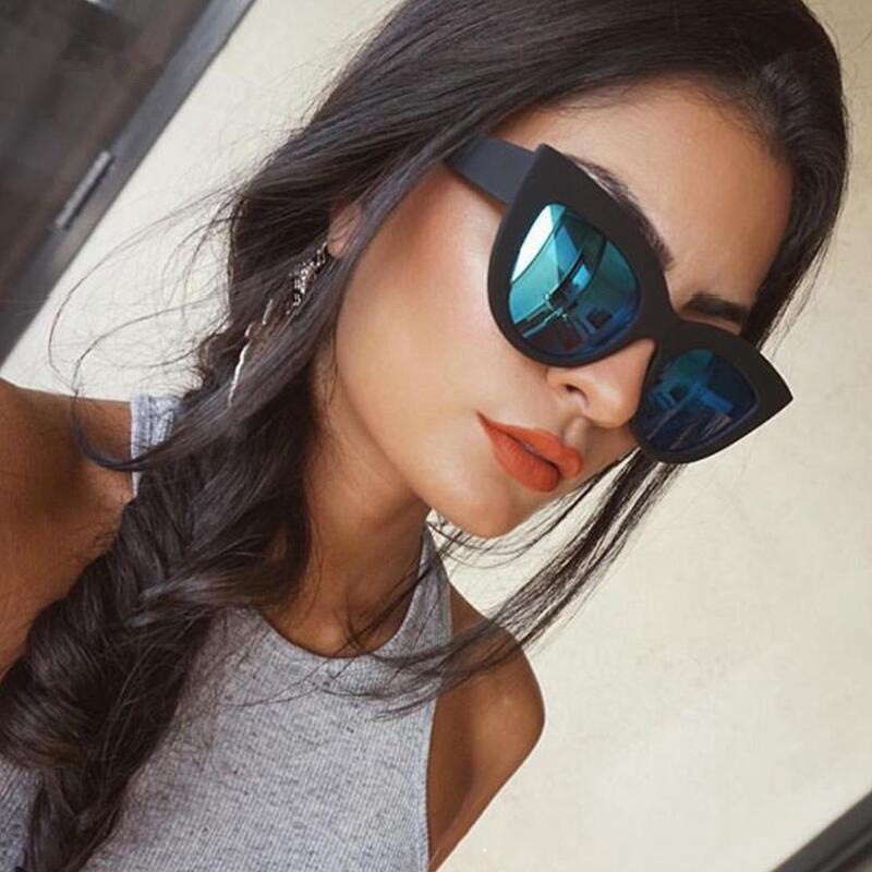 European and American retro cat eye trend personality fashion men and women sunglasses