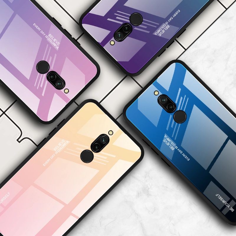 Gradient Glass Case Xiaomi Redmi 8 Redmi8 XiaomiRedmi8 Softcase Hardcase Casing HP
