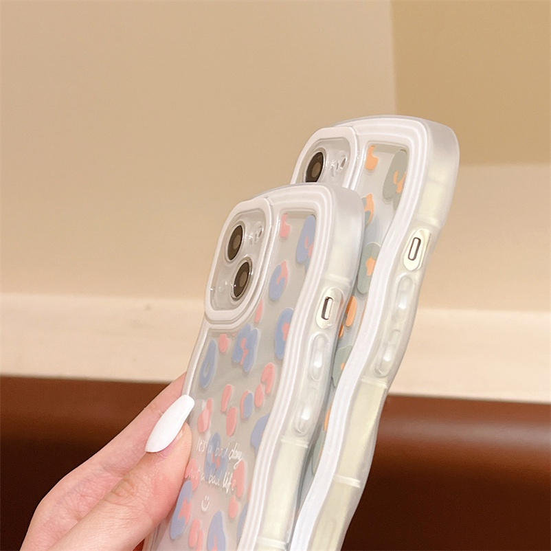 Soft Case Silikon TPU Motif Graffiti Hati Untuk Compatible for iPhone 14 13 12 11 Pro Max X Xr Xs Max iPhone 8 7 6 6s Plus Clear Love Heart Graffiti Phone Case Soft Silicone Anti-Drop TPU Shockproof Phone Protective Cover