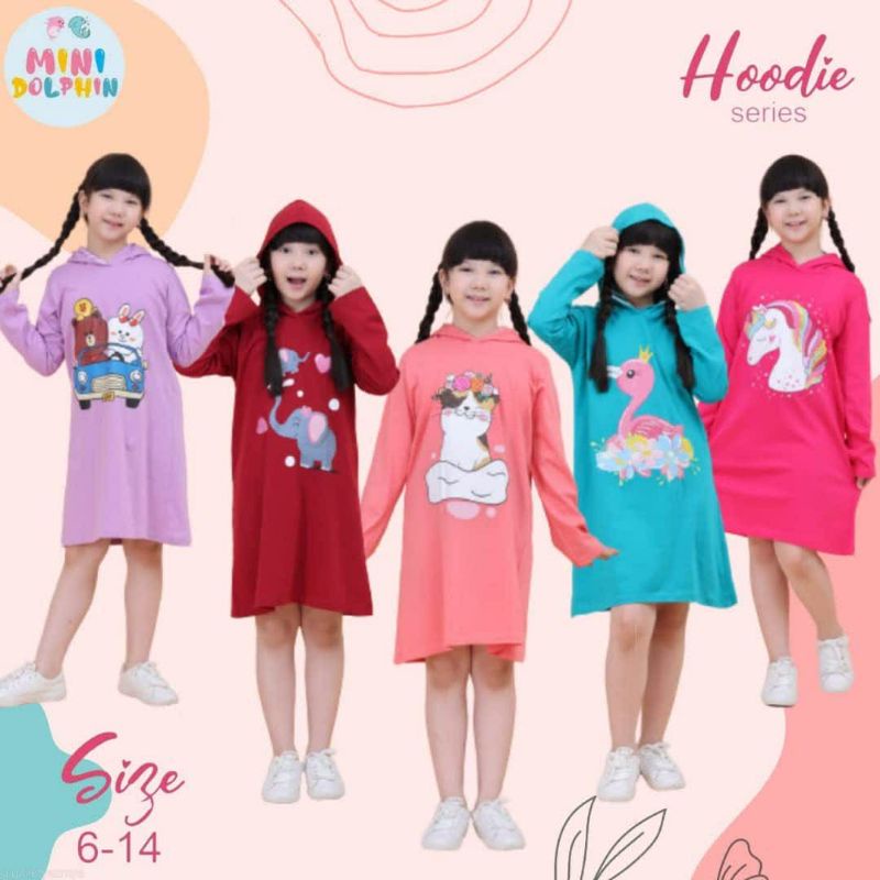 READY❗Tunik Hoodie Series Mini Dolphin