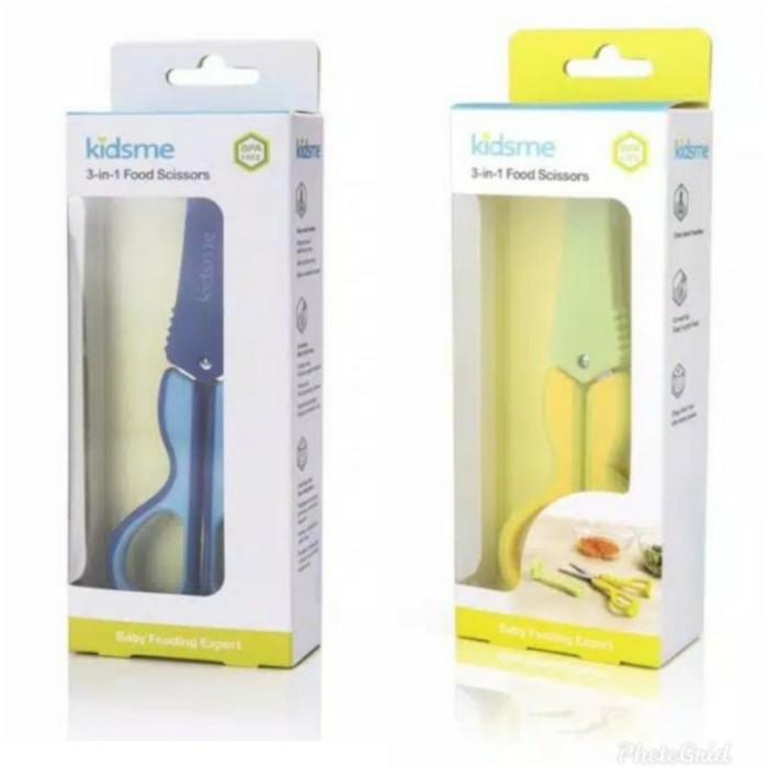 KIDSME 3 in 1 Baby Food Scissors Gunting Makanan Bayi Penghalus Makanan Bayi