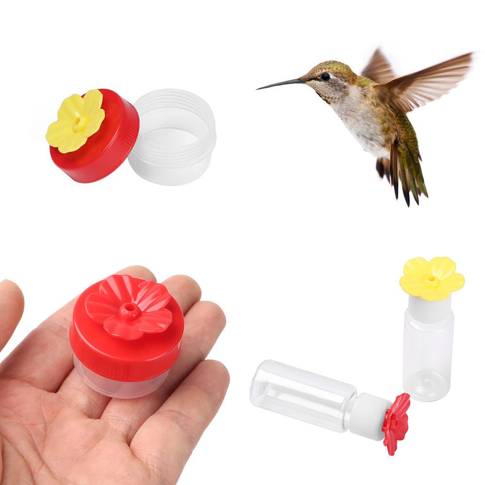 Solighter Hummingbird Feeder Tempat Makan Gantung Plastik Perlengkapan Burung Bunga Mudah Digunakan Menahan Feeder