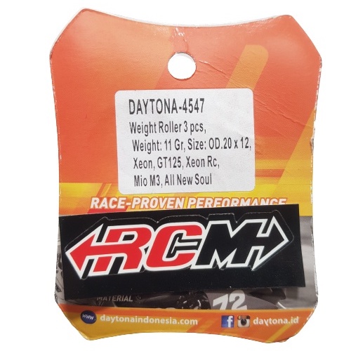 ROLLER ROLER ISI 3 DAYTONA-4547 NMAX N MAX N-MAX XEON MIO Z MIO M3 GT125 AEROX 155 ORI ORIGINAL DAYTONA 11GRAM 11 GRAM 11GR 11 GR