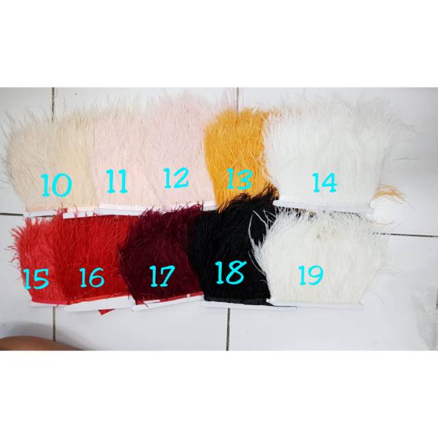 Bulu ostrich panjang (13-15cm)