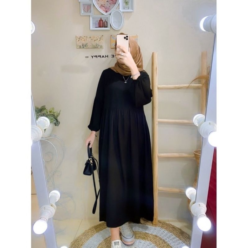 KAYLA MIDI CRINCLE AIRFLOW/ TERBARU/TERLARIS REMAJA TERKINI/TERMURAH