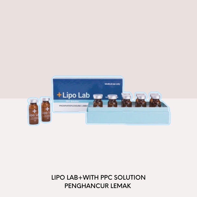Lipo Lab + with PPC Lipolab Injeksi Penghancur Lemak Pelangsing Tubuh Per Box ORIGINAL