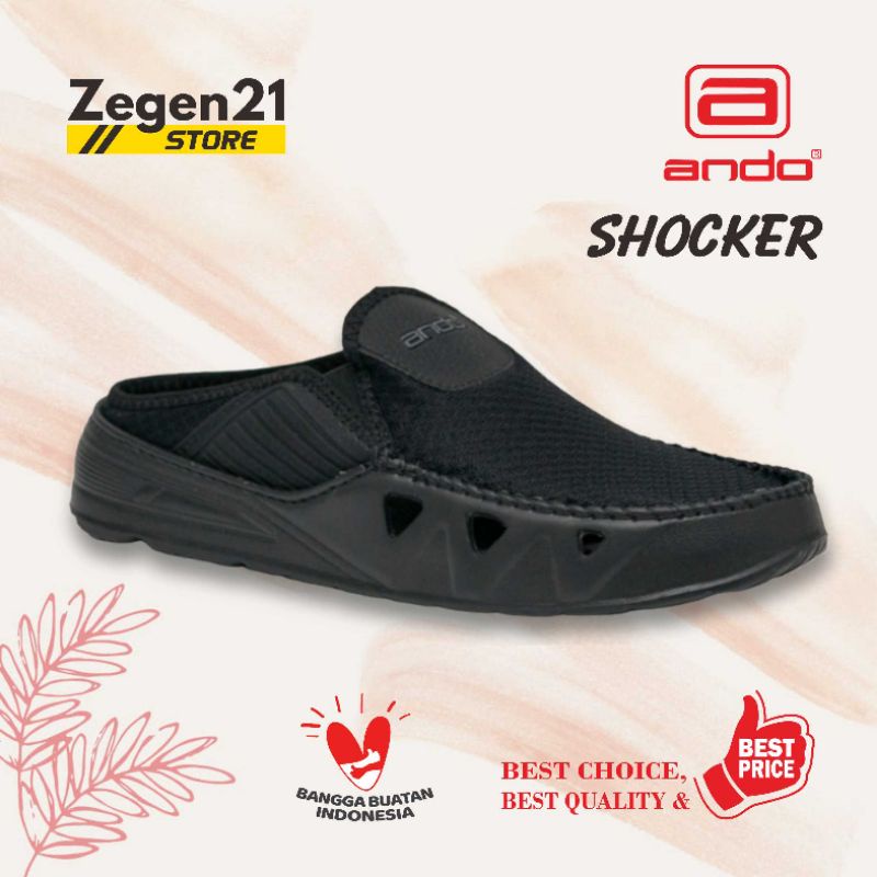 ANDO SHOCKER Sepatu slip on casual sneakers santai pria dewasa original