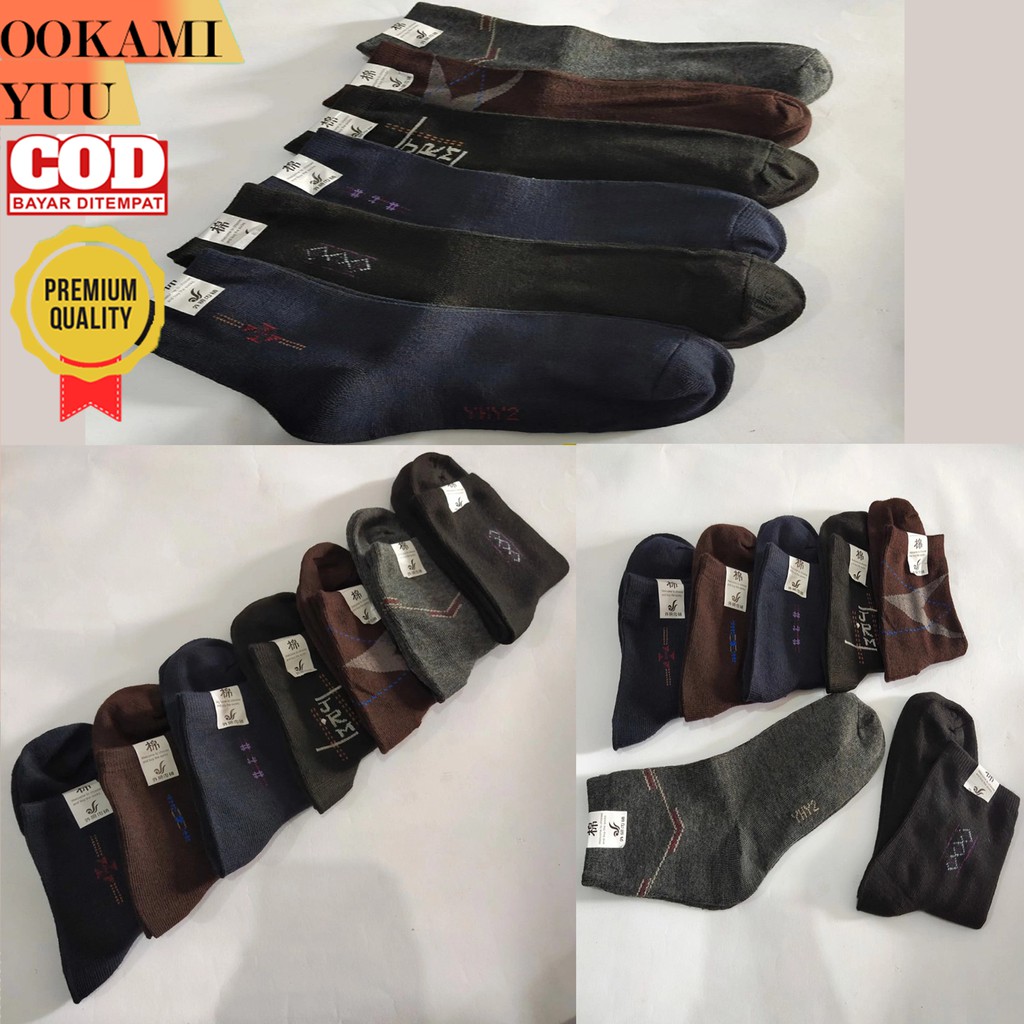 1PASANG Kaos Kaki pria hitam polos panjang dewasa/ Kaos kaki Pria pendek panjang/kaos kaki kerja-7