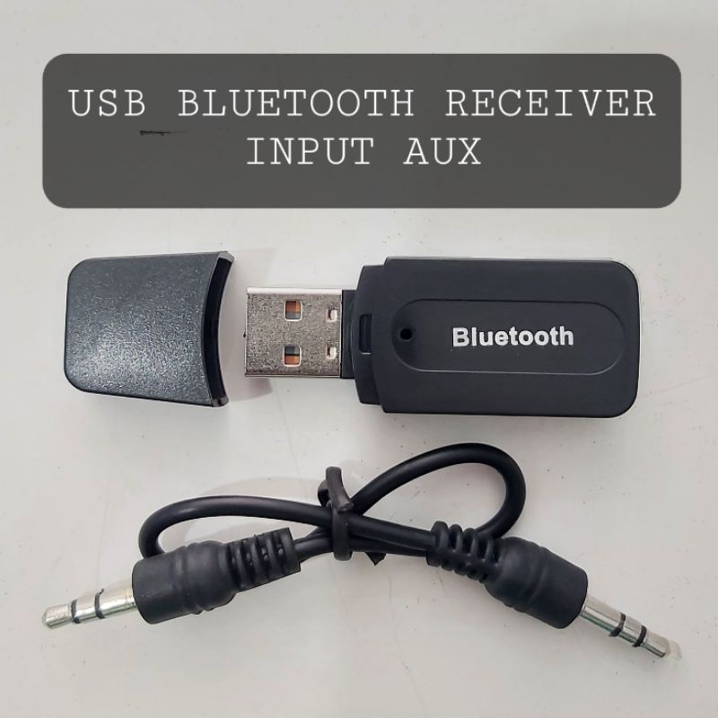 USB Bluetooth Receiver Input Aux 3.5 MM Pakai Kabel