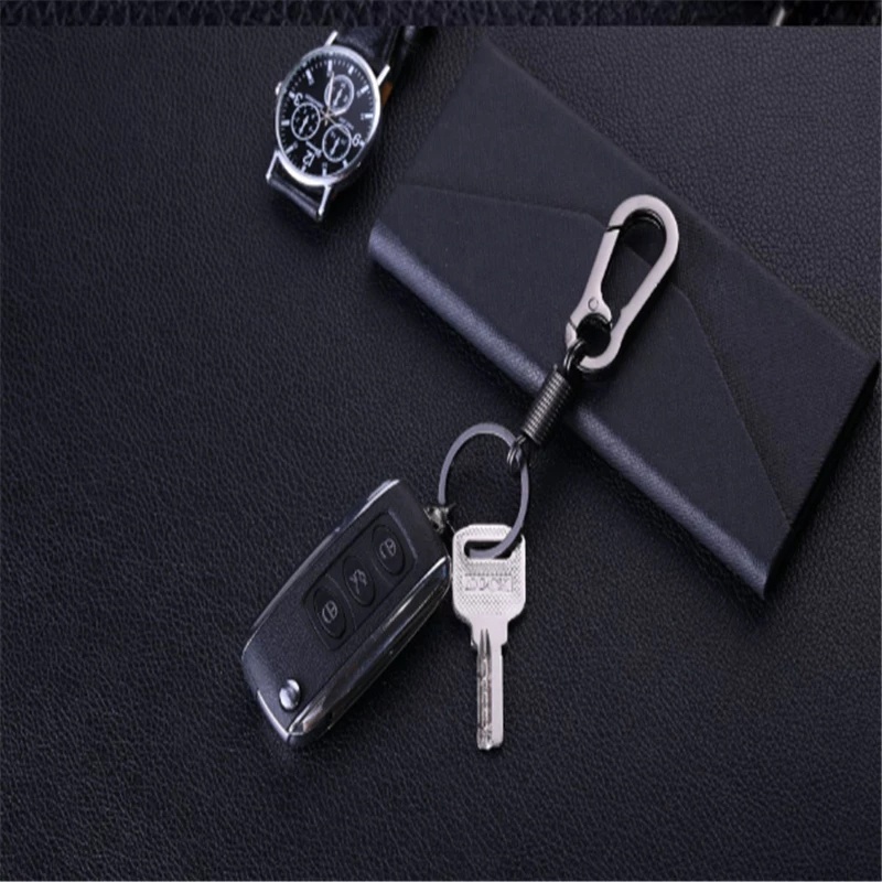 [ 1Pc Spring Creative Metal  Keychain Climbing Hook Car Keychain Key Chains Accessories for  Car Keyring, Bags ]