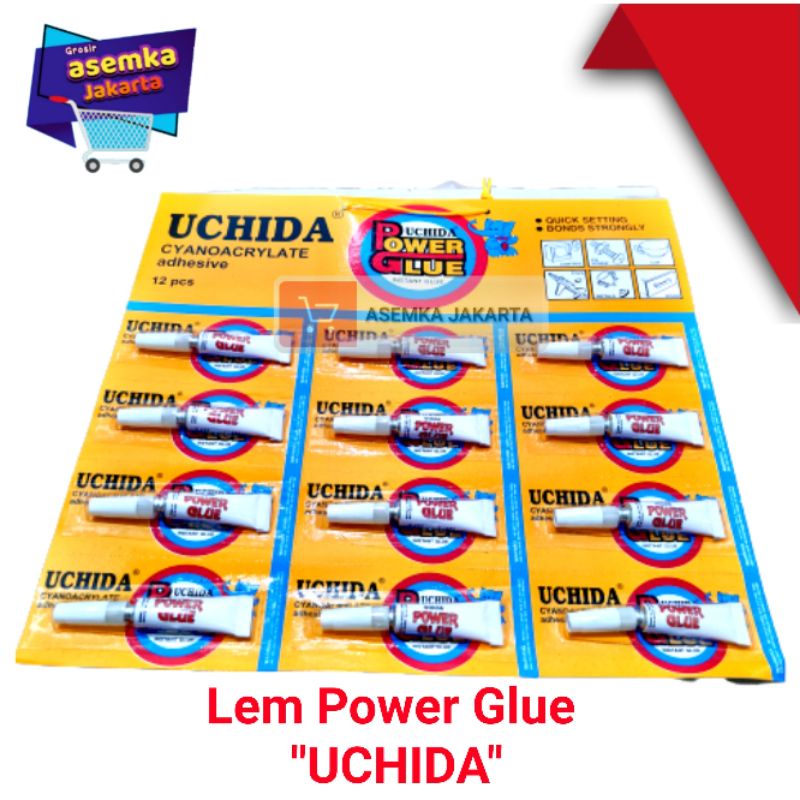 Lem serbaguna | 12pcs | Lem power Glue | Lem Perekat Besi karet plastik kayu grosir