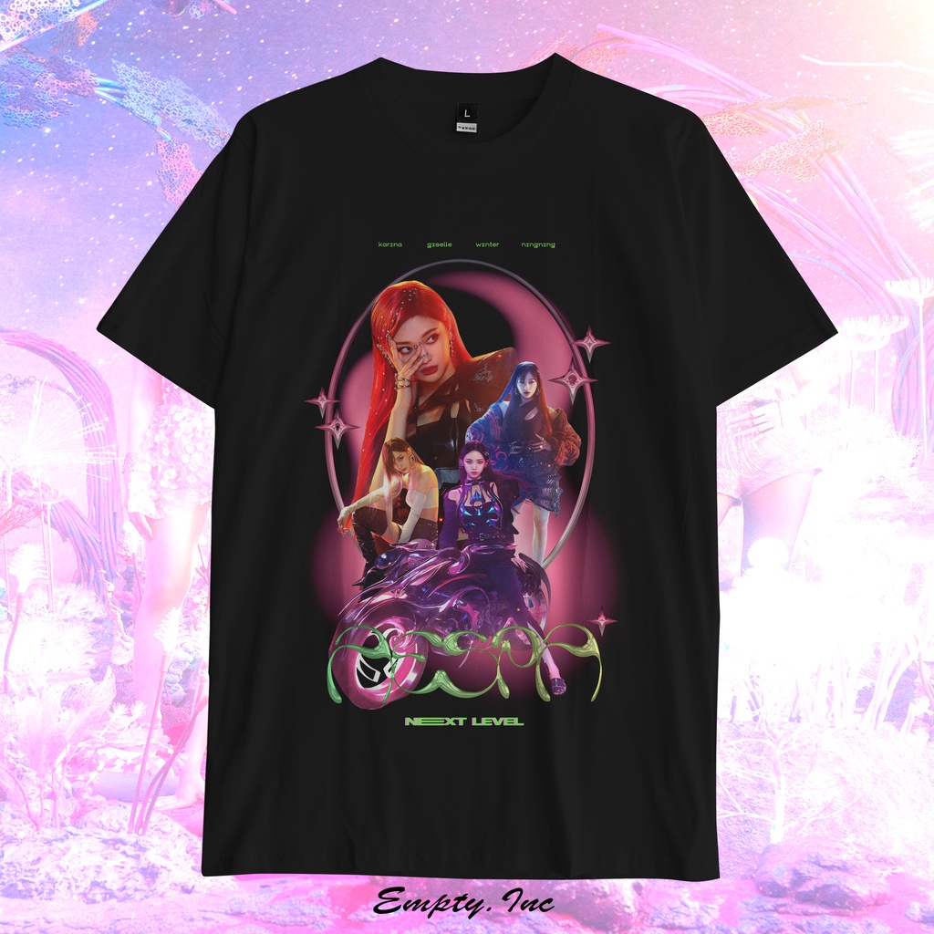 Kaos Aespa Tshirt Kpop Vintage Tshirt Graphic Tee