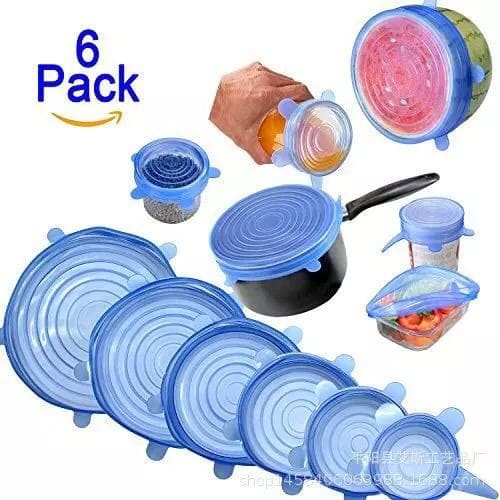 FOOD COVER 6 IN 1 / COVER PENUTUP SERBAGUNA / STRETCH SILICON LIDS