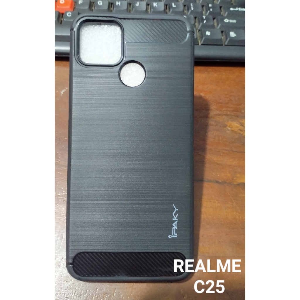 REALME C25 CASE CARBON IPAKY PELINDUNG KAMERA