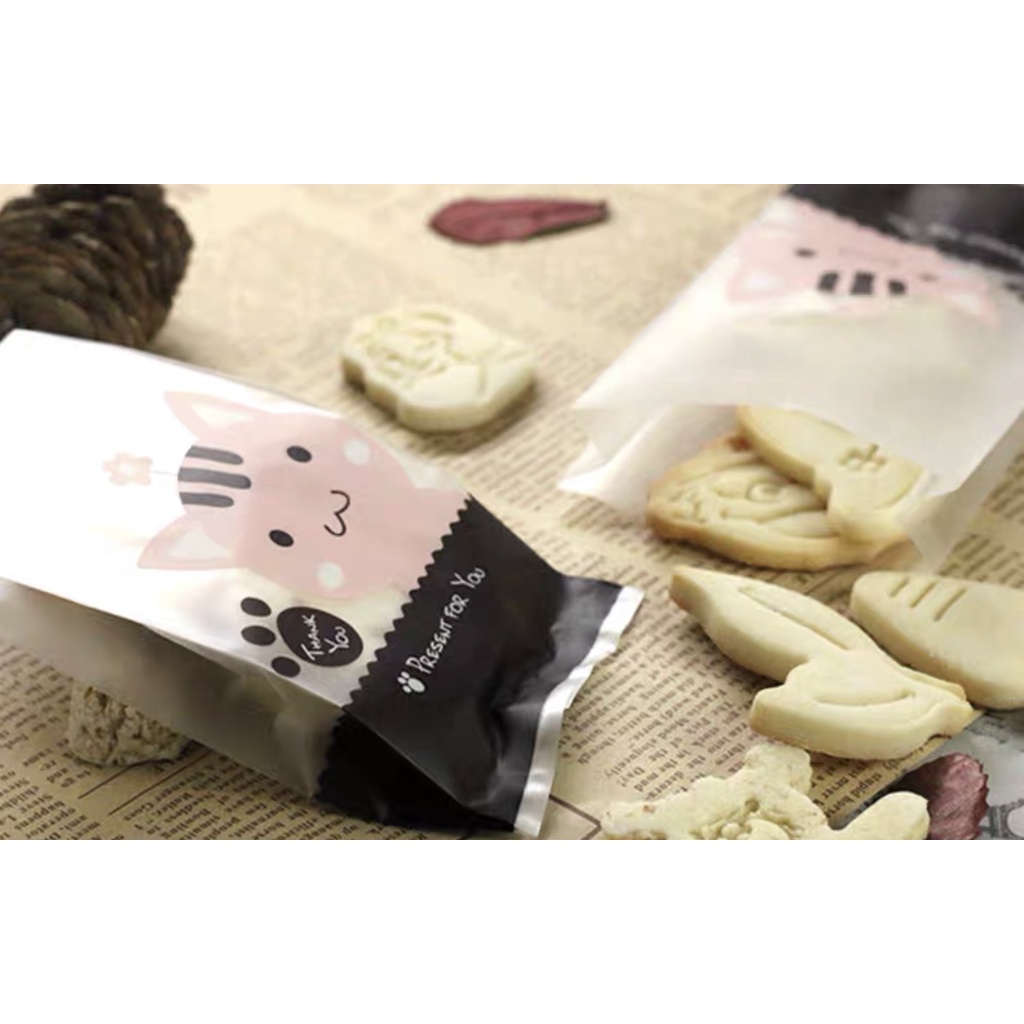 5pcs Gusset 7.5x14cm Kantong Kue Cookies Bag Kantong Kemasan Permen Snack Gusset GL