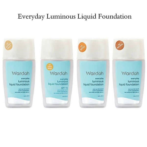 (COD)Wardah Everyday Luminous Liquid FOUNDATION 40 ML