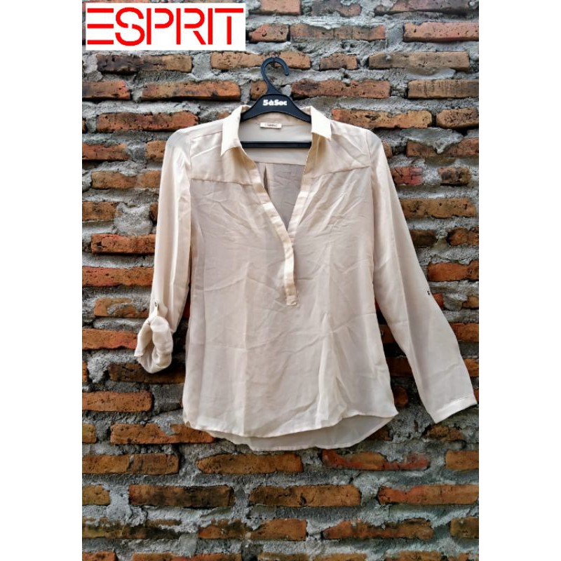 kemeja wanita bahan chiffon esprit (preloved)