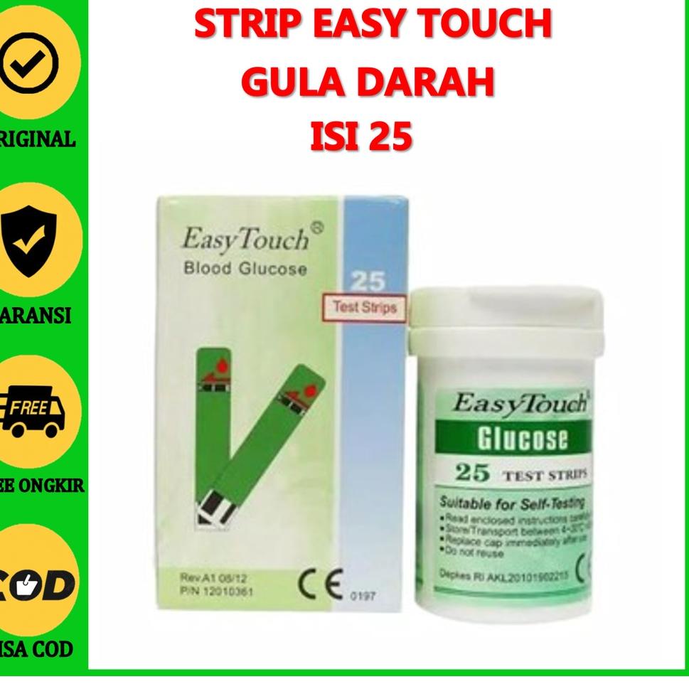 Terkini ip Refill Easytouch Gula Darah Isi Ulang 25pcs Alat Cek Tes Test Gula Darah Easy Touch Diskon Easy Touch ip Alat Cek dan Tes Gula Darah isi Family 25 / EasyTouch Blood Glucose Test ip Easytouch Glucose / Easy Touch Glucosa / Tes Gula Darah 9Q8