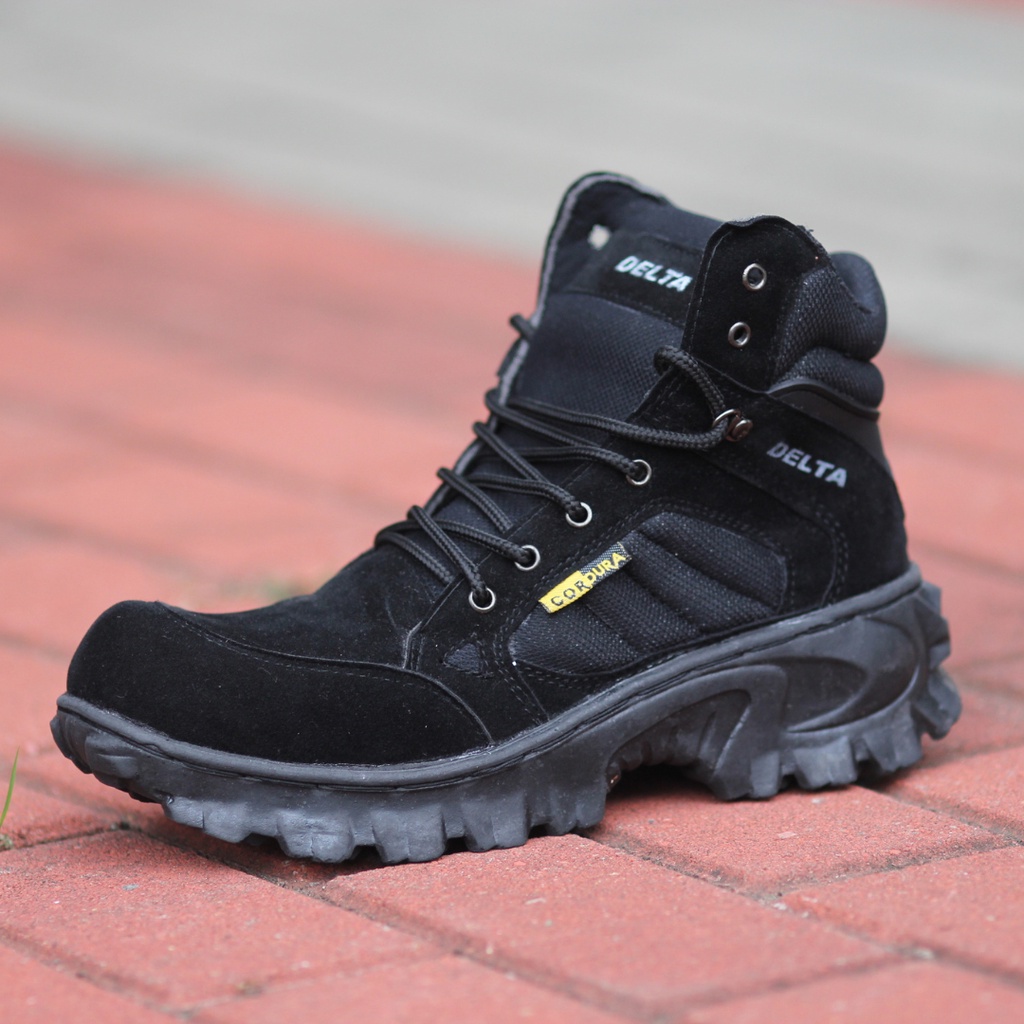 SEPATU MODEL DELTA PENDEK HITAM SEPATU DELTA SAFETY SEPATU DELTA TACTICAL BOOTS LOW