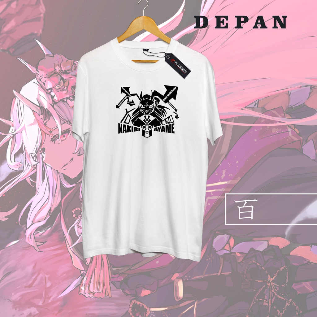 Baju Kaos Tshirt Anime Hololive Nakiri Ayame Vtuber - Baju Otaku - Simp - Baju Wibu - Distro