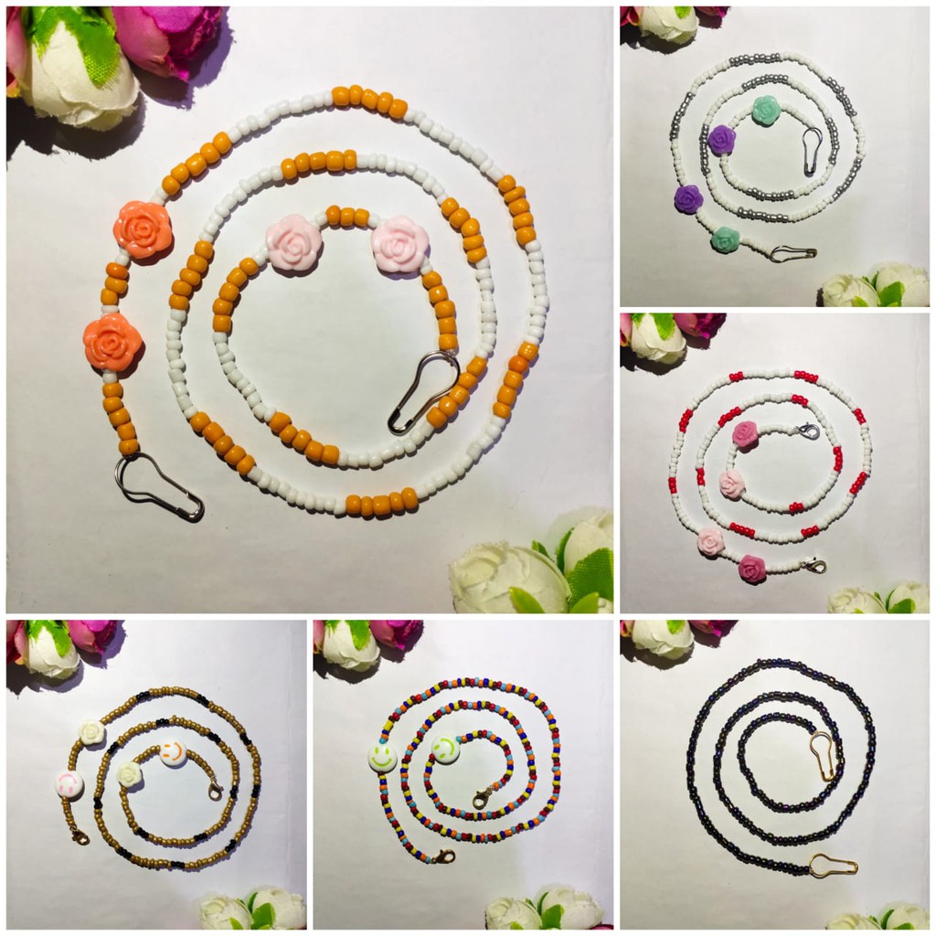 YTW SCRAP MASK MUTE FLOWER / KALUNG MASKER LUCU /  KALUNG TALI MASKER /MASK CHAIN