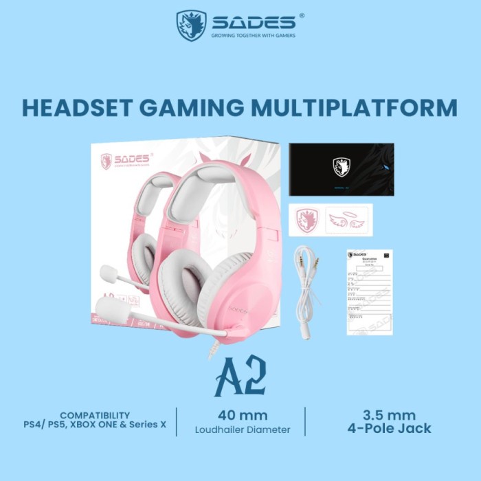 Headset Gaming Multiplatform Sades A2