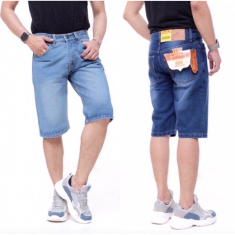 Celana jeans pria pendek lea 606/ celana santai pria