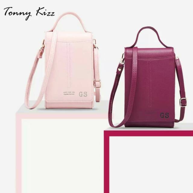 Dompet Pocket Wanita Kulit Sintesis Tas Selempang Mini Banyak Ruang Buat Tempat Kartu